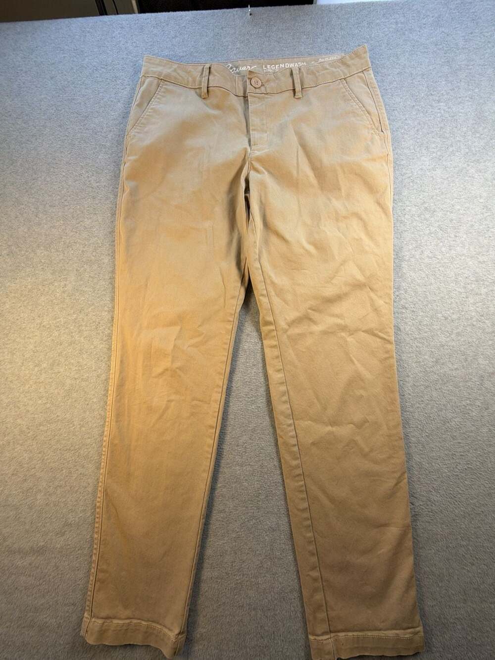 Eddie Bauer Legendwash Stretch Boyfriend Slim Chinos Women's Size 8 Khaki Tan